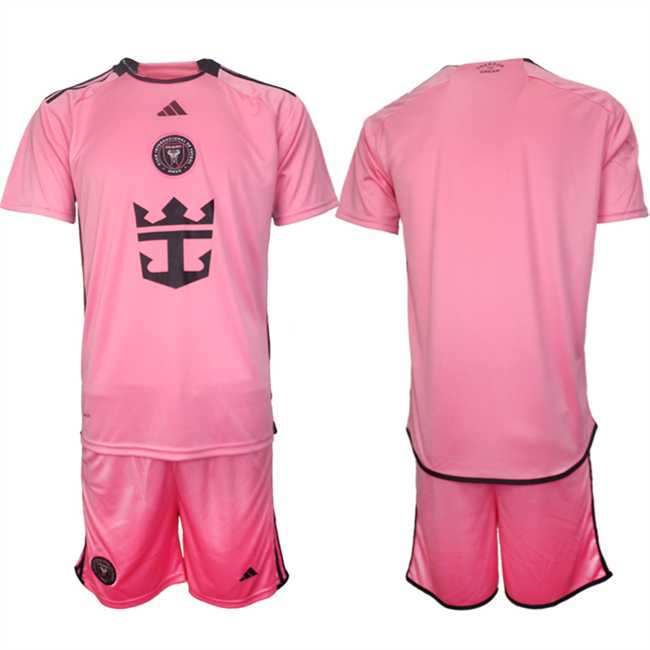 Mens Inter Miami CF Blank 2024-25 Pink Home Soccer Jersey Suit